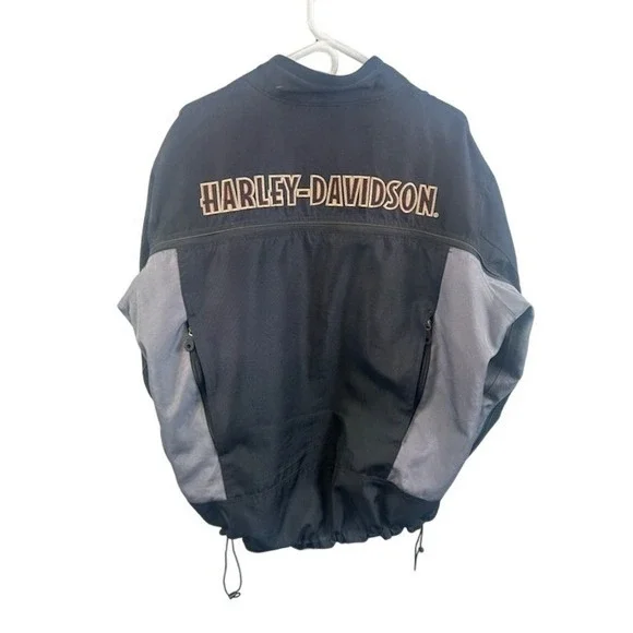 Harley-Davidson Motorcycle Jacket Riding Biker Black Double Liner‎ Men's Size XL